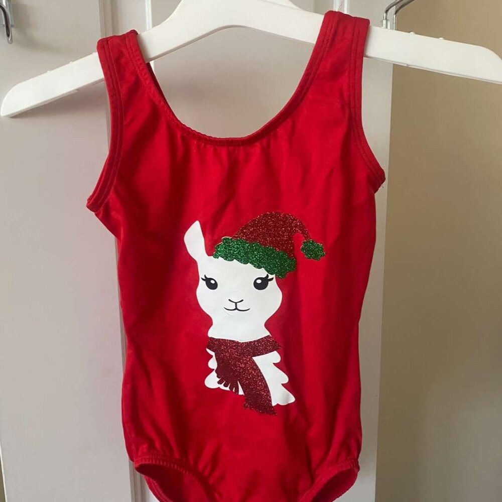 Christmas Leotard  Size 6-7     $20